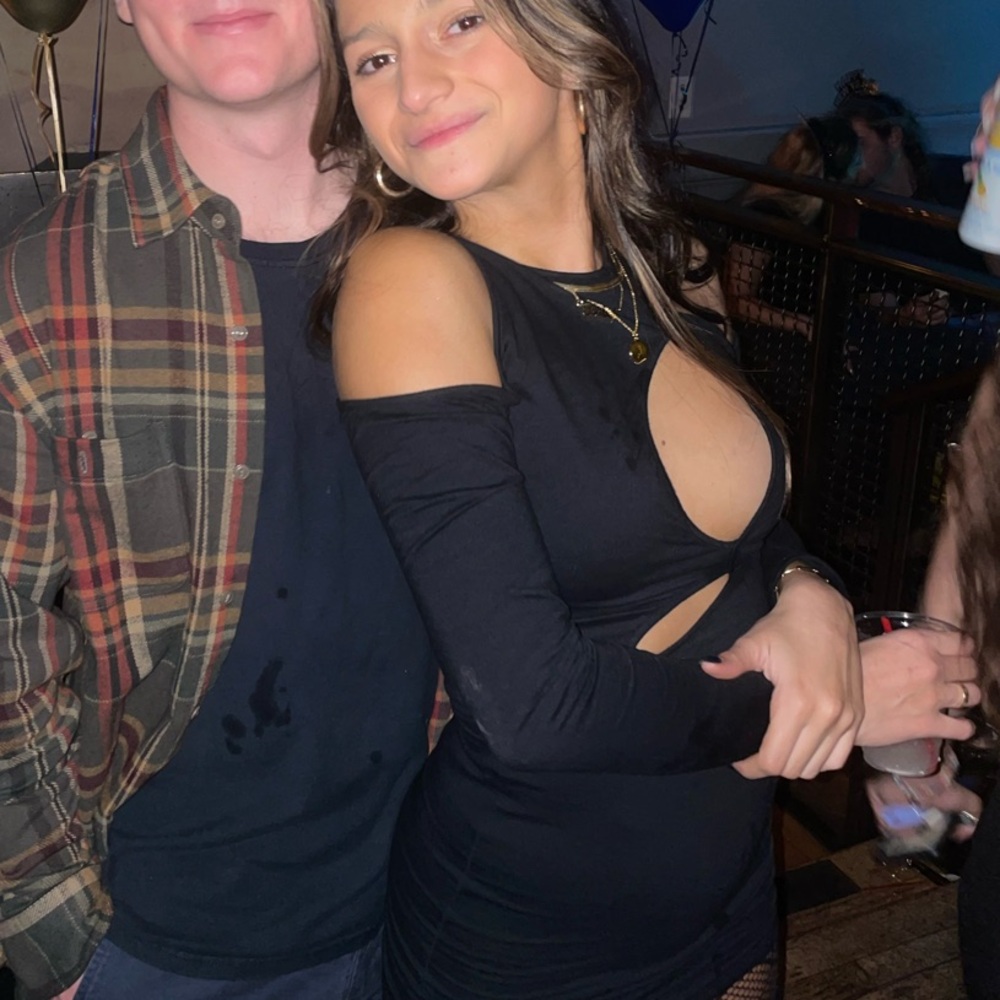 Motel Rocks black fitted mini dress
